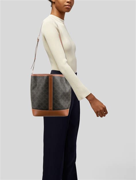 celine medium triomphe bucket bag|celine medium bucket bag.